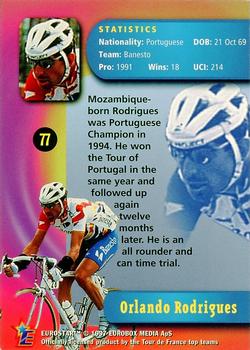 1997 Eurostar Tour de France #77 Orlando Rodrigues Back